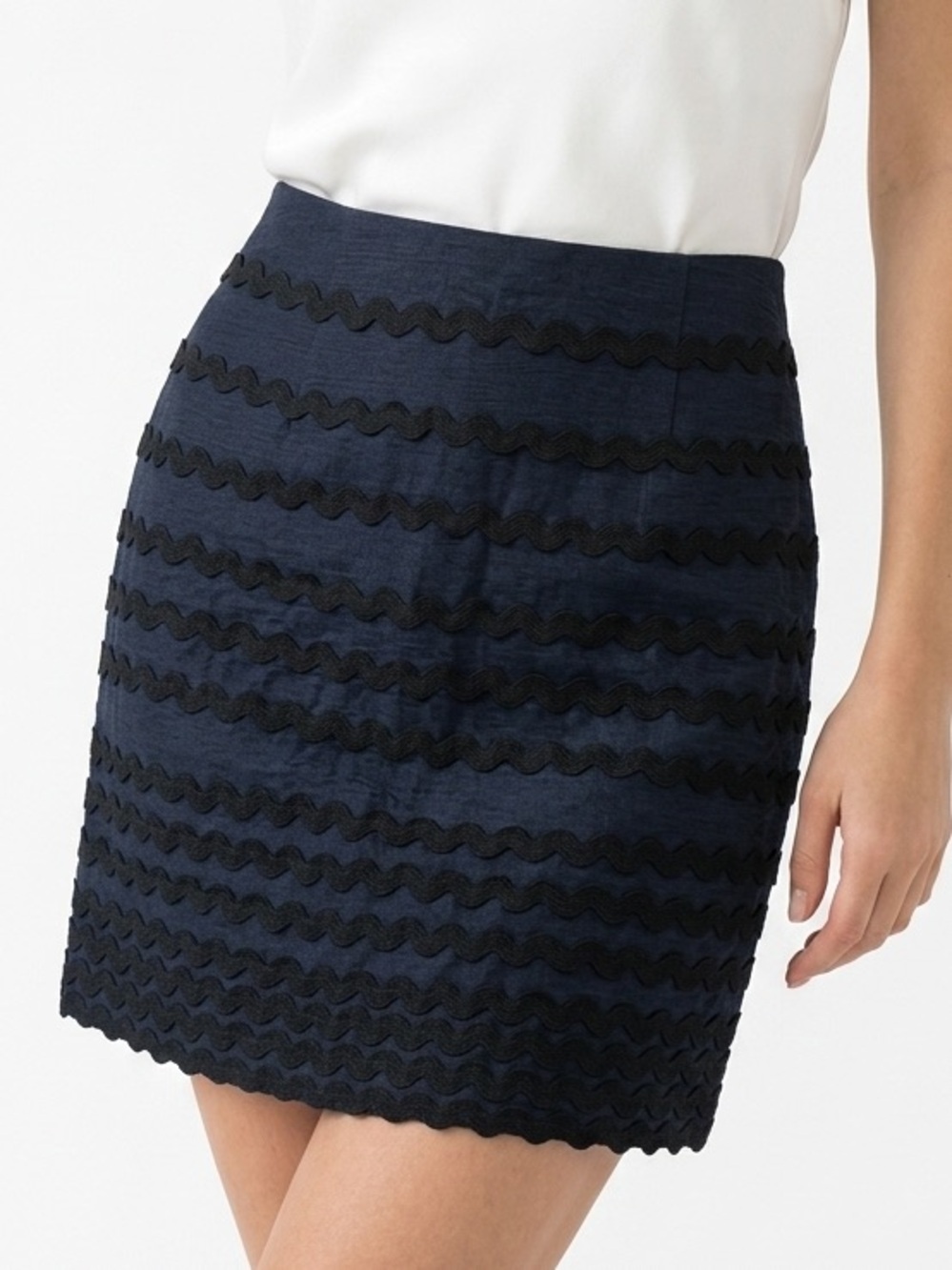 NWOT |•C/MEO COLLECTIVE•| Navy Blue Dress w/ Black Size Small.
